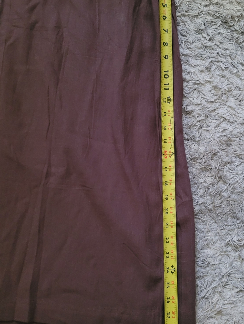 Elastic Waist Wide Leg Pants - Dark Brown - Picture 4 of 6